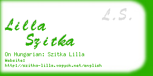 lilla szitka business card